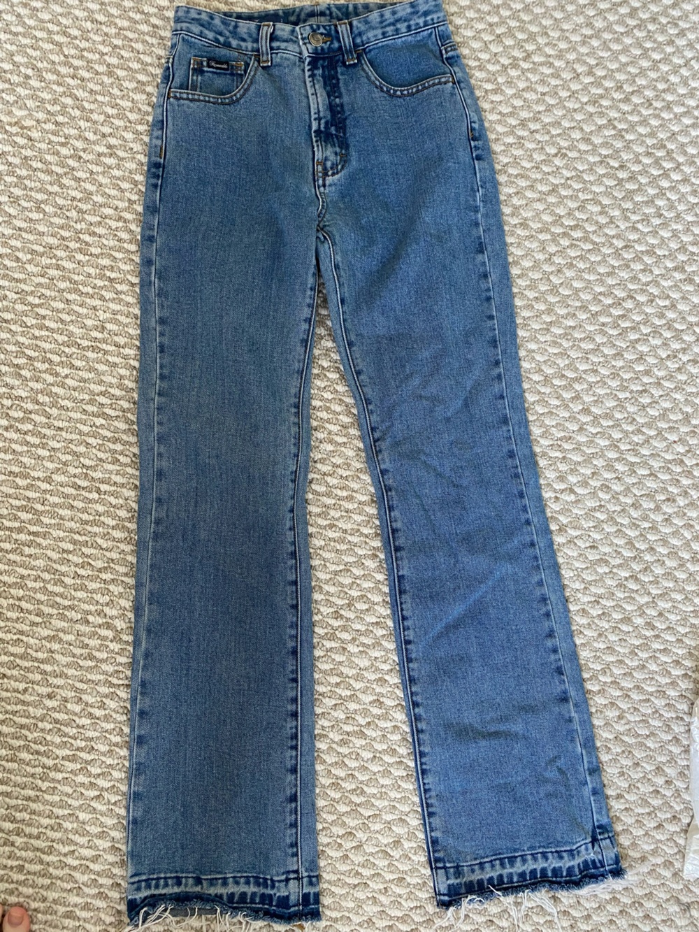 Faconnable Straight Leg Medium Wash Jeans